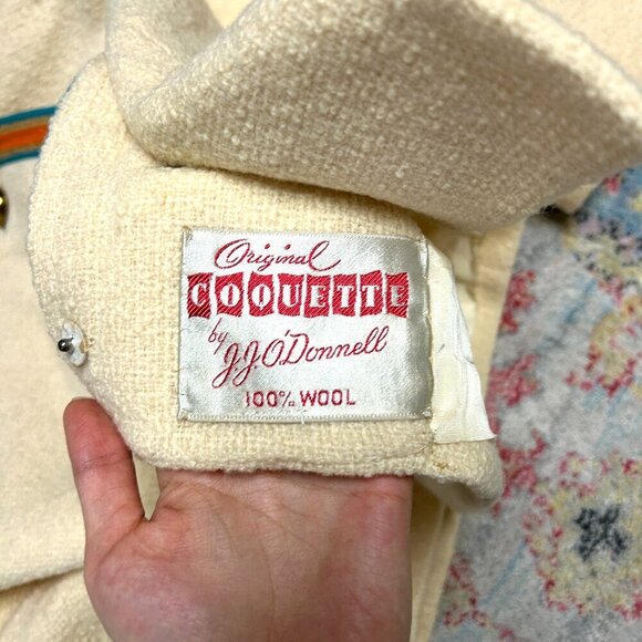 Vintage Wool Collarless Coat by J.J. O'Donnell - Picture 4 of 5